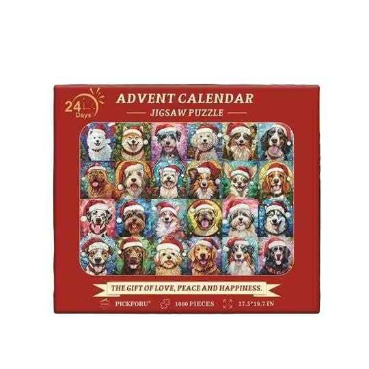 1000 piece Christmas Advent Calender Puzzle | Dog Puzzle - Goodlifebean Gifts