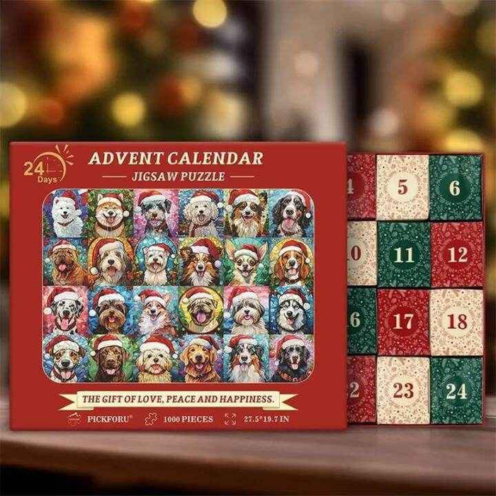 1000 piece Christmas Advent Calender Puzzle | Dog Puzzle - Goodlifebean Gifts