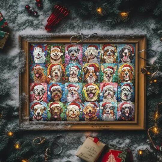 1000 piece Christmas Advent Calender Puzzle | Dog Puzzle - Goodlifebean Gifts