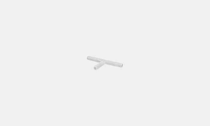 1/4" Equal Tee Stem only Clear PVC - Pack of 10