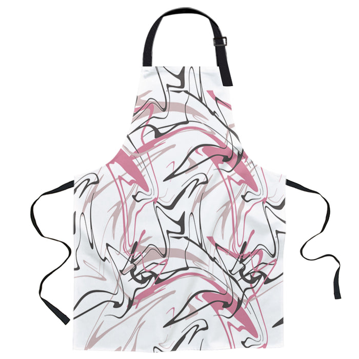 Abstract Art Line Personalized Canvas Apron - LeobonZone