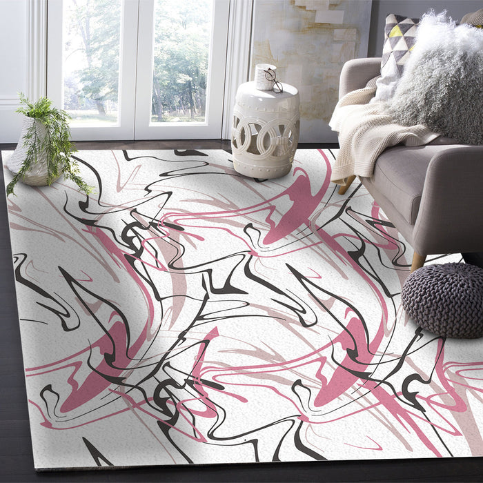 Abstract Art Line Right Angle Felt Rugs - LeobonZone