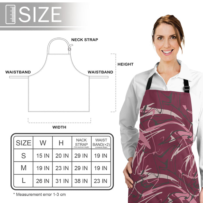 Abstract Line Personalized Canvas Apron - LeobonZone