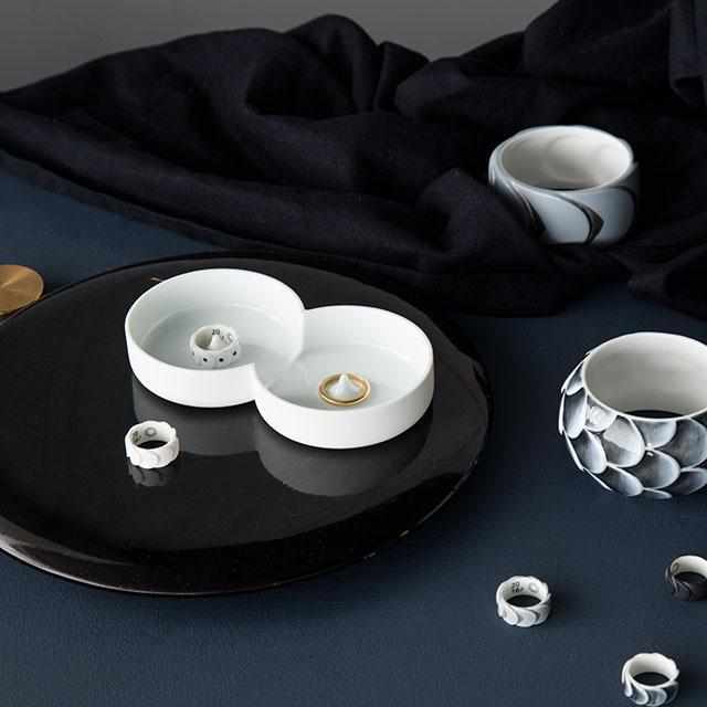 [ACCESSORY] SASKIA DIEZ BRACELET DRAKE CUFF NO1 (WHITE MATTE) | 2016/ | IMARI-ARITA WARES