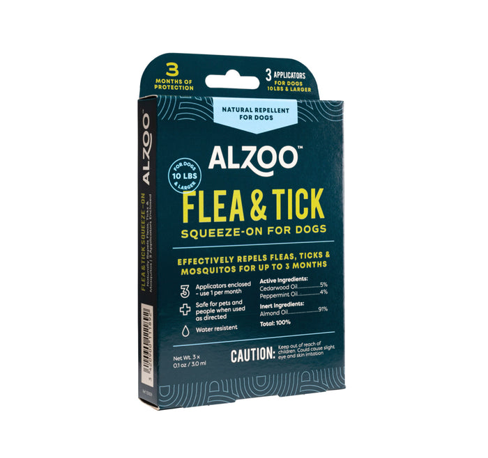 ALZOO™ Plant-Based Flea & Tick Repellent Squeeze-On for Dogs
