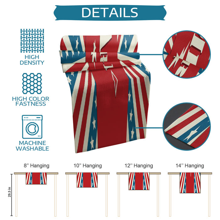 American Independence Day striped stars Table Runner Place Mats - LeobonZone