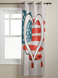 American love map flag window curtains - LeobonZone