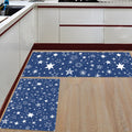 Beautiful Blue Stars Right Angle Felt Doormat Two piece set - LeobonZone