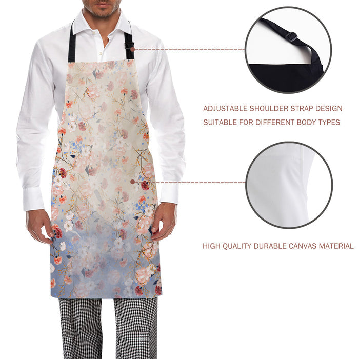 Beautiful Flowers Personalized Canvas Apron - LeobonZone