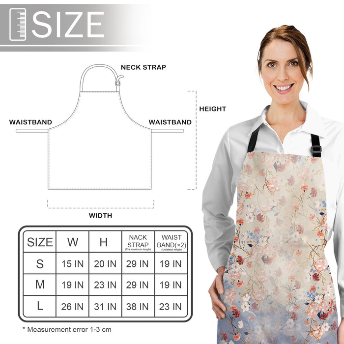 Beautiful Flowers Personalized Canvas Apron - LeobonZone