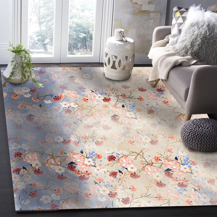 Beautiful Flowers Right Angle Felt Rugs - LeobonZone