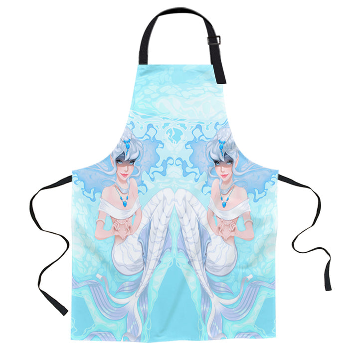 Beautiful Mermaid Personalized Canvas Apron - LeobonZone