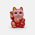 [BECKONING (LUCKY) CAT] MANEKI NEKO, YUZEN RED (S) | EDO ART DOLLS | KAKINUMA DOLLS