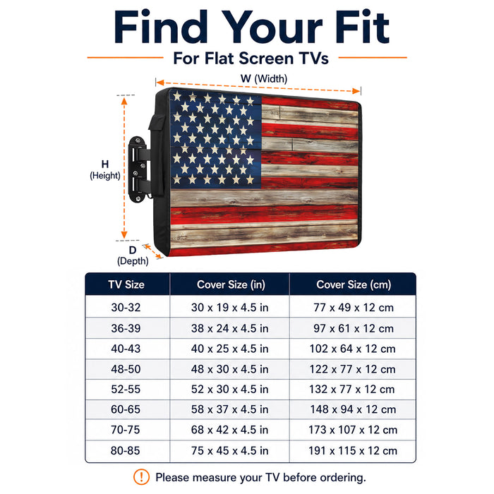Bedliving Outdoor TV Cover for LCD LED, American Flag