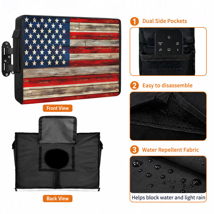 Bedliving Outdoor TV Cover for LCD LED, American Flag