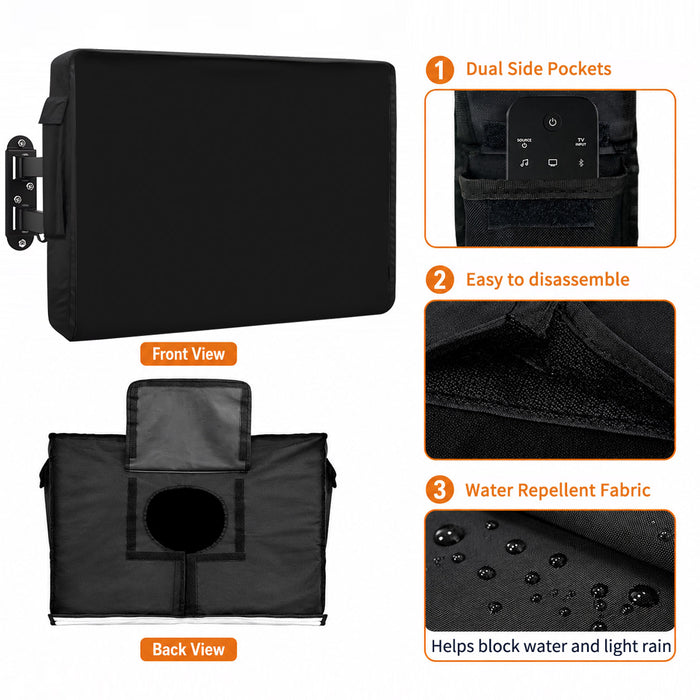 Bedliving Outdoor TV Cover for LCD LED, Black