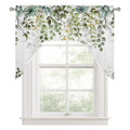 Bedliving Swag Valance for Green Eucalyptus Leaves & Berry Leaf Branch Kitchen Bathroom Over