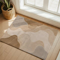 Bedliving x Washable Area Rug, Greige Beige Organic Low Pile for