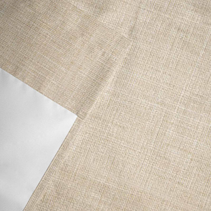 Beige Linen Texture Kitchen Window Valance Curtain, Solid Color Rod Pocket Light Filtering Window Topper, 54 x 18 Inch, 1 Panel