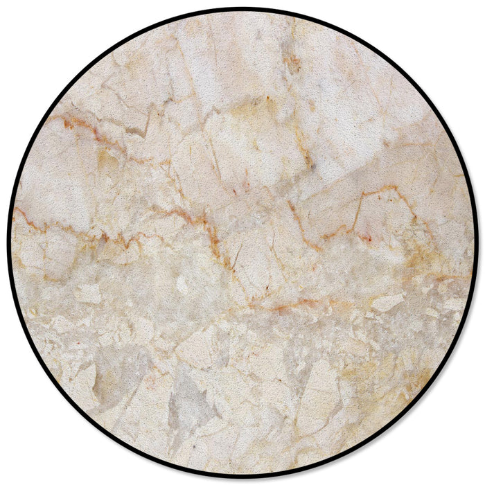 Beige Marble and granite pattern Circular Felt Rugs - LeobonZone