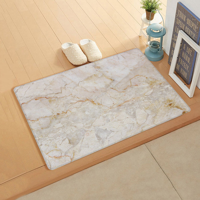 Beige Marble and granite pattern Leather Doormat - LeobonZone
