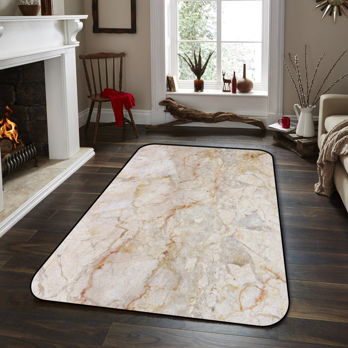 Beige Marble and granite pattern Sponge Rillet Rubber Rugs - LeobonZone