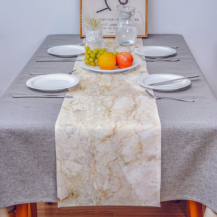Beige Marble and granite pattern Table Runner Place Mats - LeobonZone