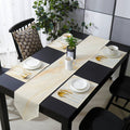 Beige Marble Texture Table Flag And Table Mat Suit Sharp angle - LeobonZone