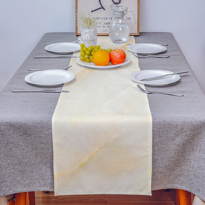 Beige Marble Texture Table Runner Place Mats - LeobonZone