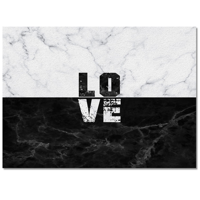 Black and white marble texture Right Angle Felt Rugs - LeobonZone