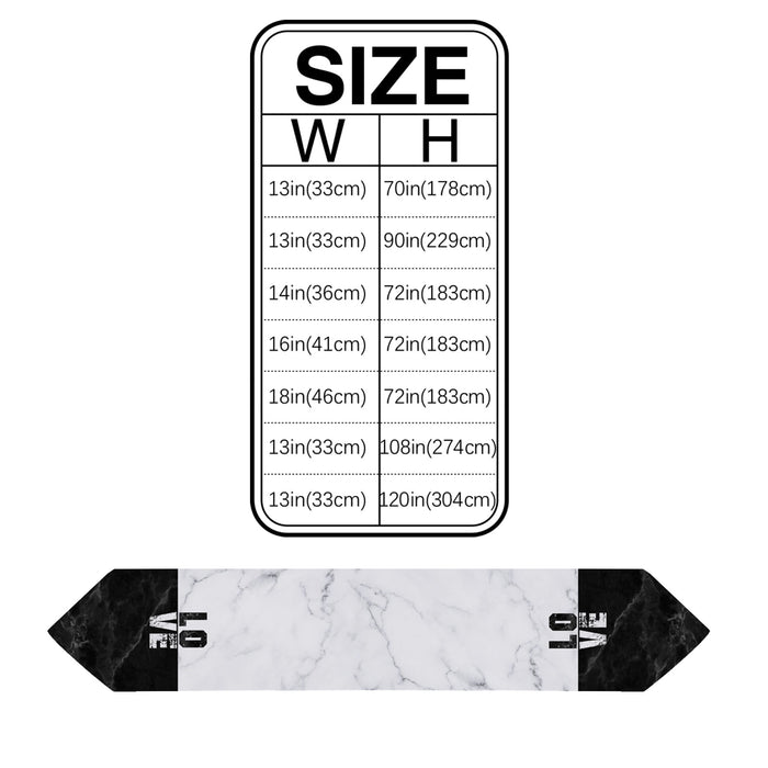Black and white marble texture Table Runner Place Mats Sharp Angle - LeobonZone