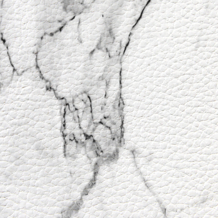 Black crack in Gray marble Leather Doormat - LeobonZone