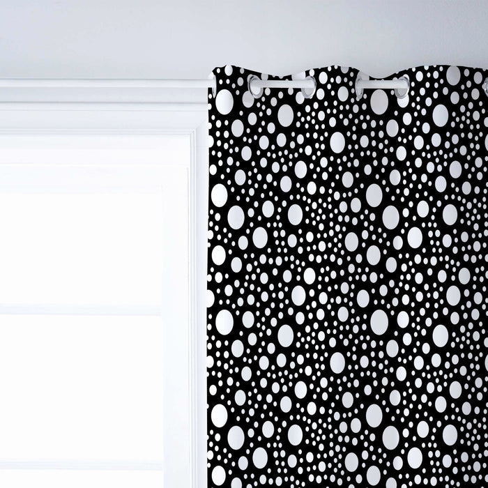 Black dots Blackout Window Curtains - LeobonZone
