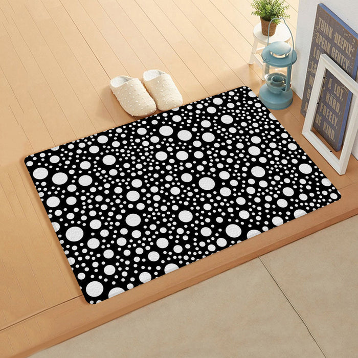 Black dots Leather Doormat - LeobonZone