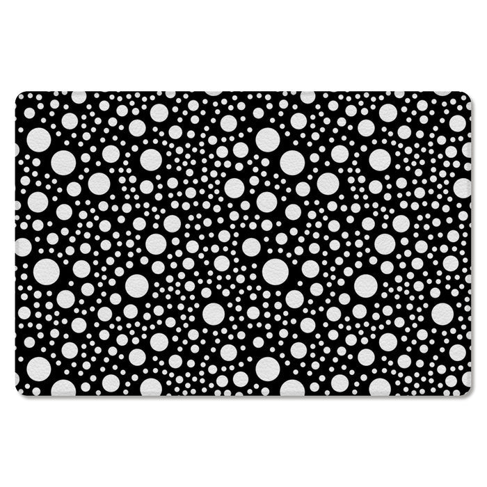 Black dots Leather Doormat - LeobonZone