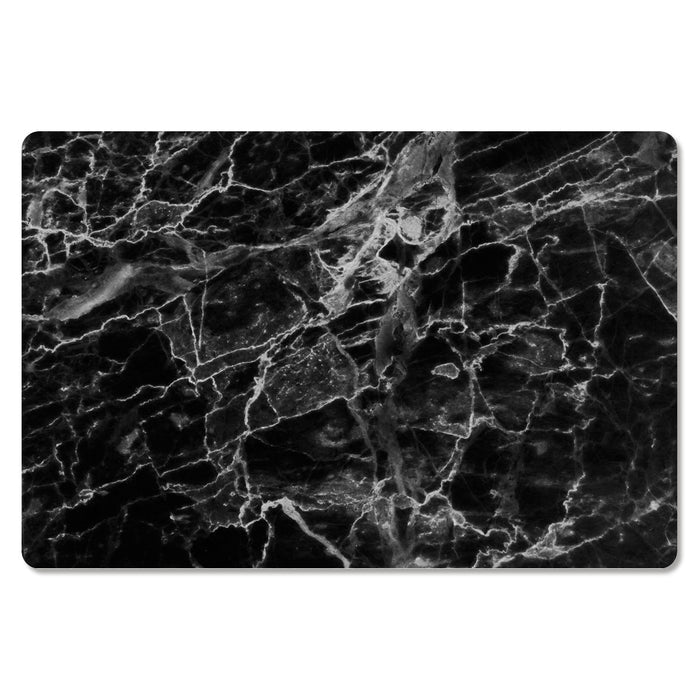 Black Marble and granite pattern Leather Doormat - LeobonZone