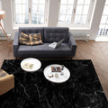 Black Marble crack texture Right Angle Felt Rugs - LeobonZone