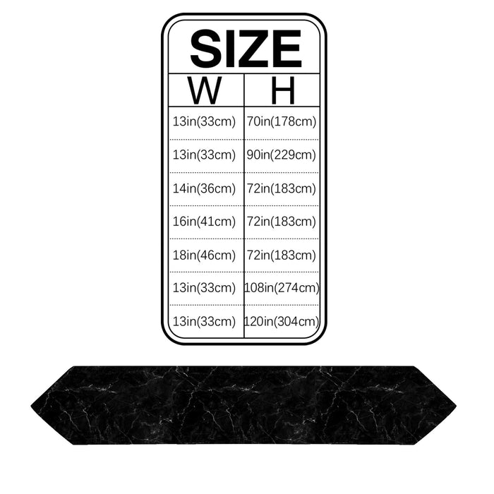 Black Marble crack texture Table Runner Place Mats Sharp Angle - LeobonZone