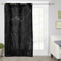 Black Marble crack texture window curtains - LeobonZone