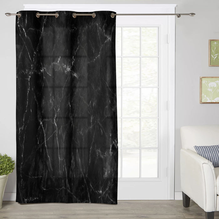 Black Marble crack texture window curtains - LeobonZone