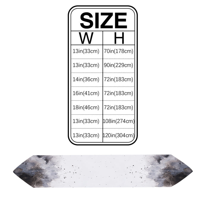Black Marble light color pattern stone Table Runner Place Mats Sharp Angle - LeobonZone