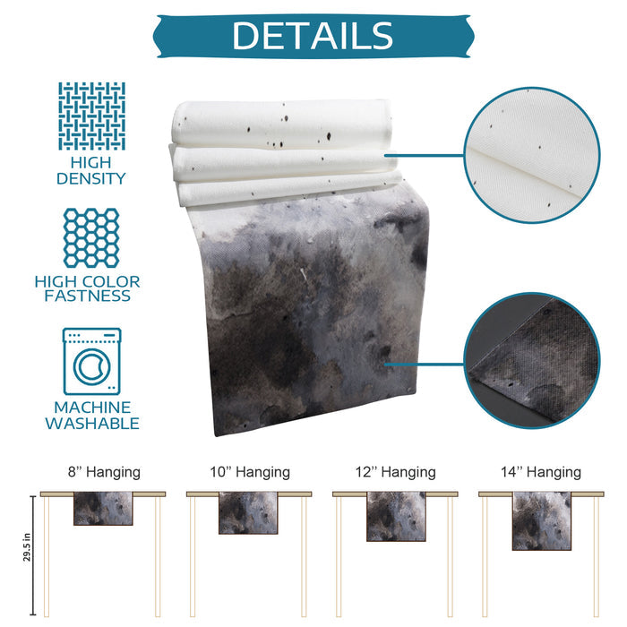 Black Marble light color pattern stone Table Runner Place Mats - LeobonZone
