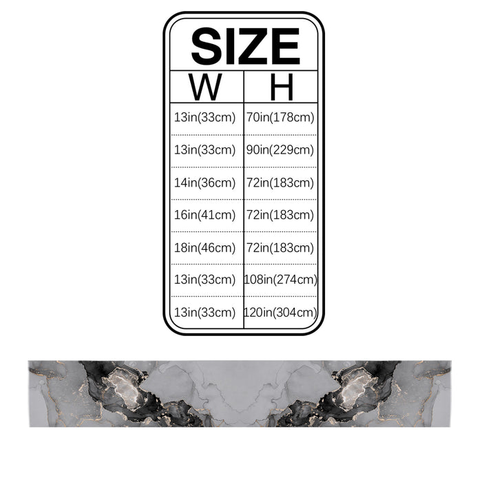 Black Watercolor Gradient Marble Texture Table Runner Place Mats - LeobonZone