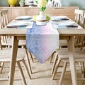 Blue Gradual Lace Sharp Angle Rectangle Tablecloth - LeobonZone