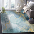 Blue Marble light color pattern stone Right Angle Felt Rugs - LeobonZone