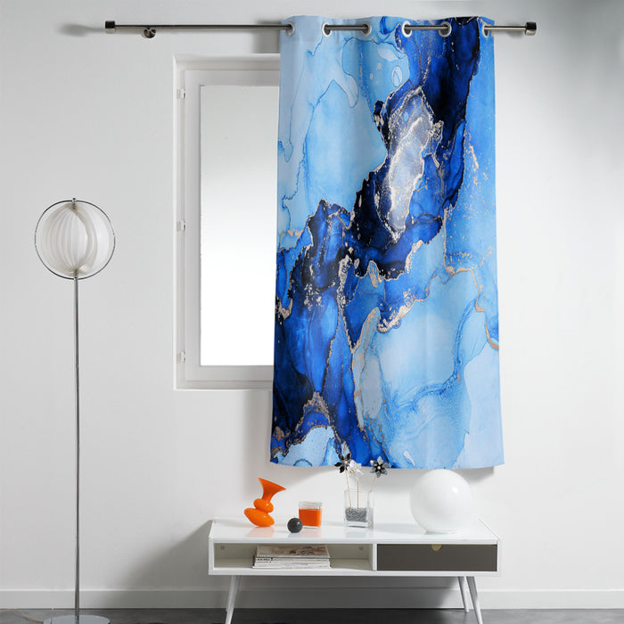 Blue Marble Texture in Phnom Penh window curtains - LeobonZone