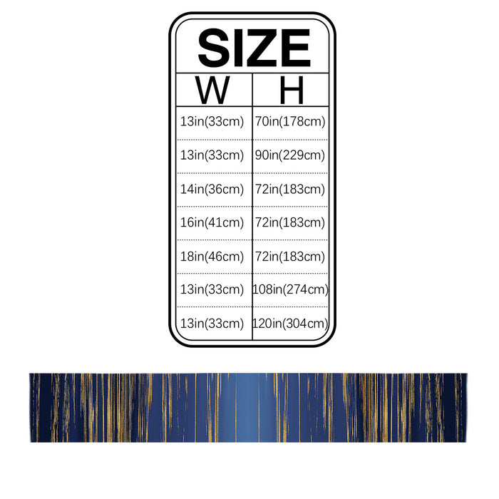 Blue Marbling yellow lines Table Runner Place Mats - LeobonZone