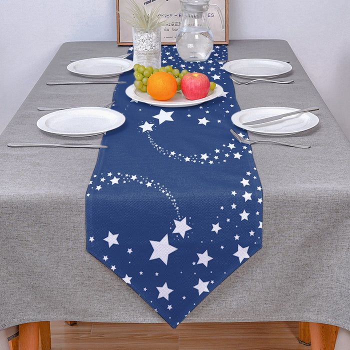 Blue meteor Rectangle Tablecloth - LeobonZone