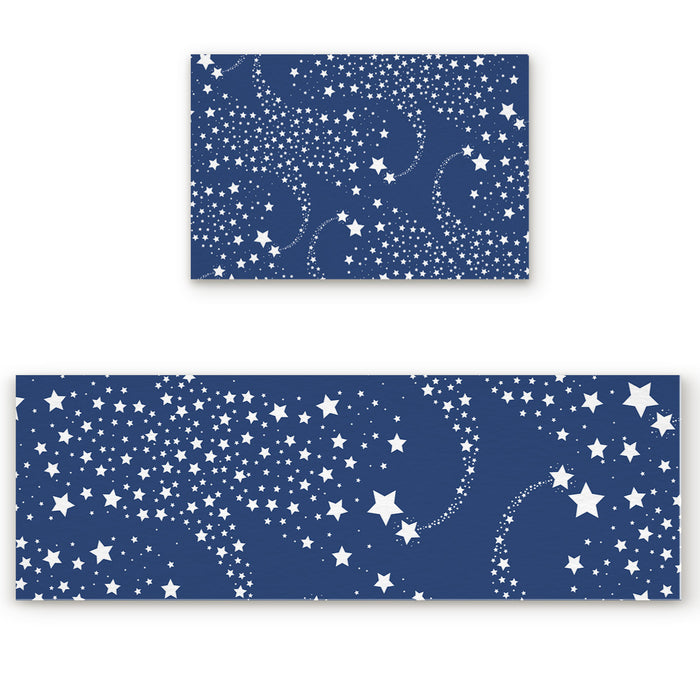 Blue meteor Right Angle Felt Doormat Two piece set - LeobonZone