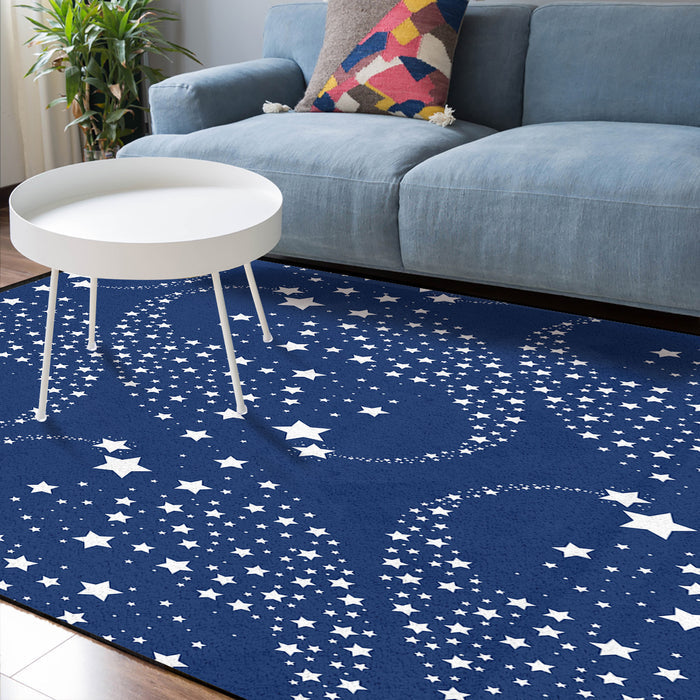Blue meteor Sponge Rillet Rubber Rugs - LeobonZone